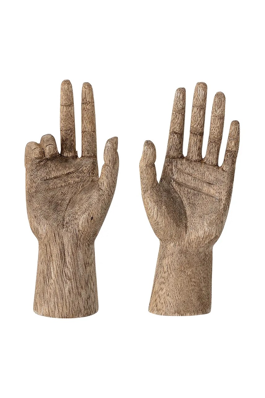 Bloomingville figurină decorativă Teis 2-pack culoarea bej
