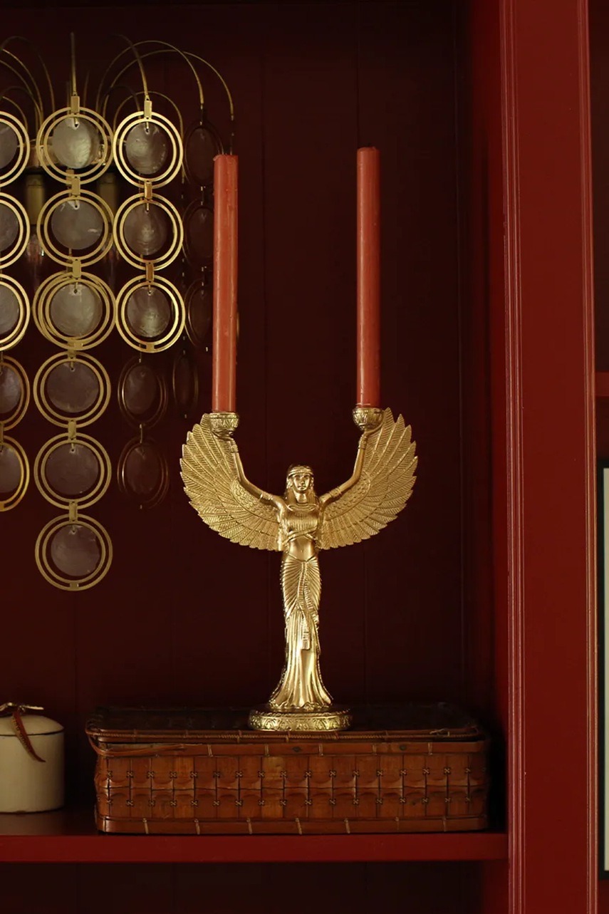 Διακοσμητικό κηροπήγιο 30 x 23 x 9 cm χρώμα: κίτρινο φωτογραφία