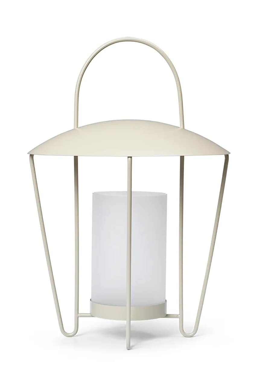 ferm LIVING felinar Abri Lantern culoarea bej