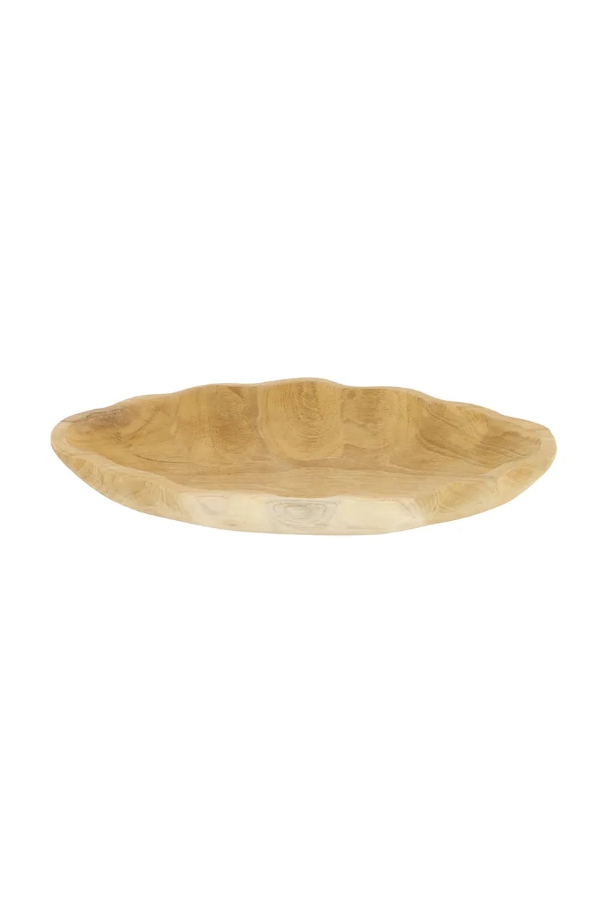 home & lifestyle farfurie decorativă 15 x 28 x 4 cm culoarea bej