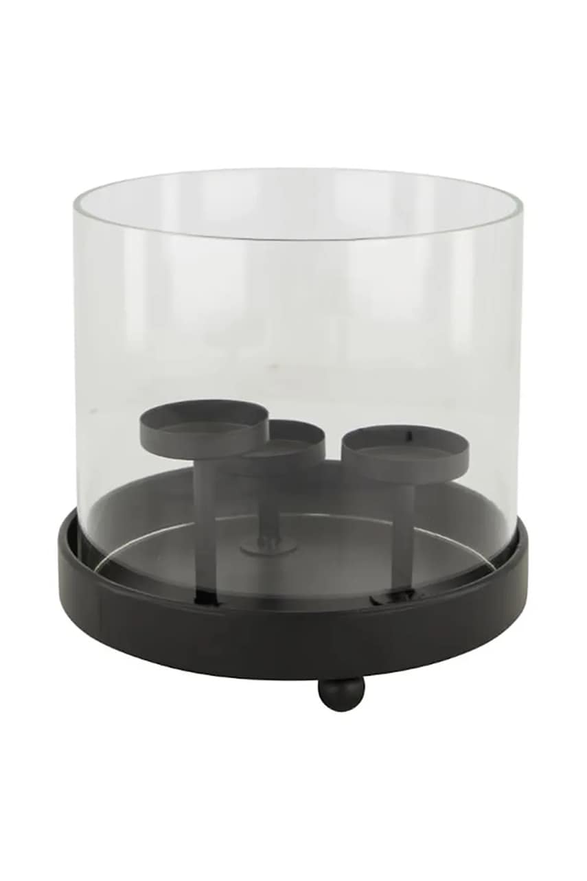 home & lifestyle sfeșnic decorativ 19 x 19 x 18 cm culoarea negru