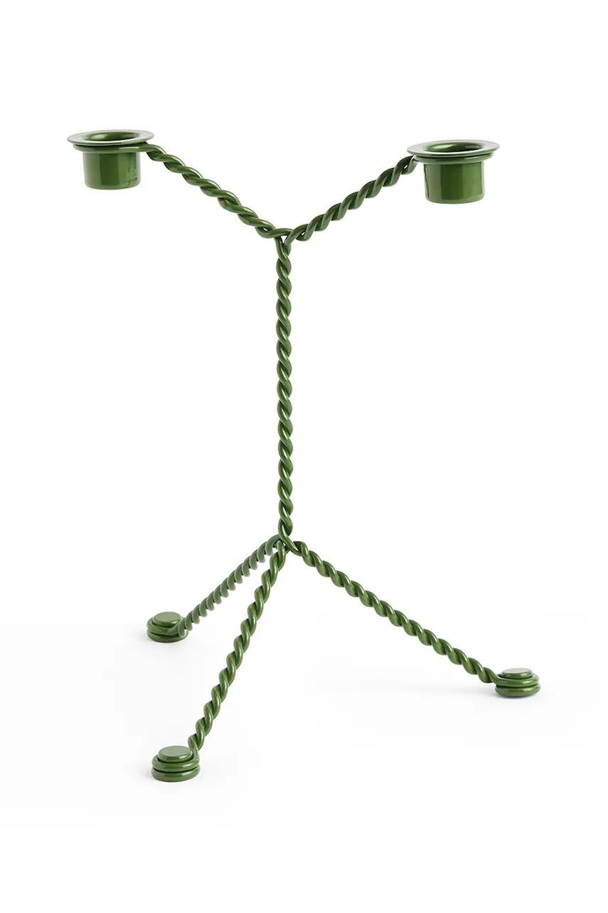 HAY sfeșnic decorativ Wire 19 x 25 cm culoarea verde HAY sfeșnic decorativ Wire 19 x 25 cm culoarea verde