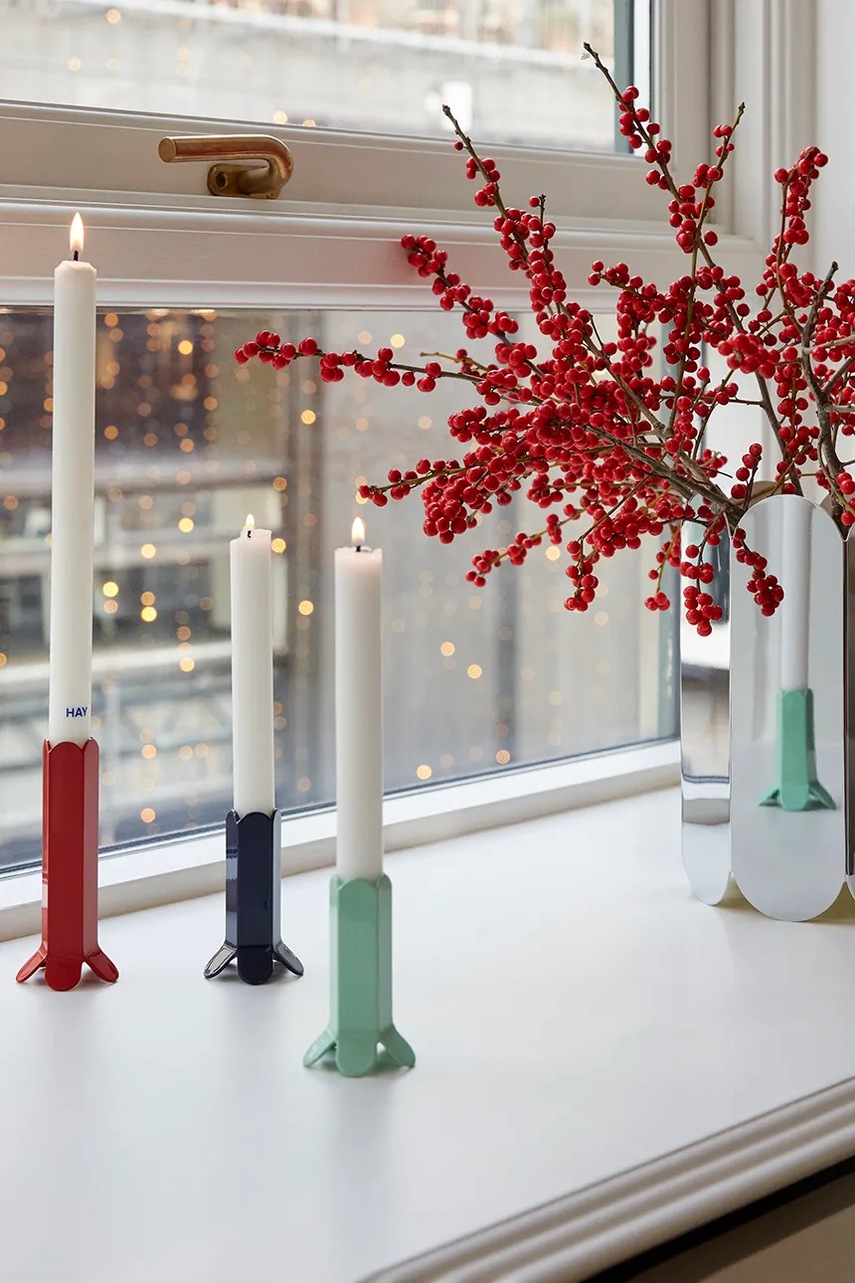 Διακοσμητικό κηροπήγιο HAY Arcs 5,5 x 9 cm χρώμα: ναυτικό μπλε φωτογραφία