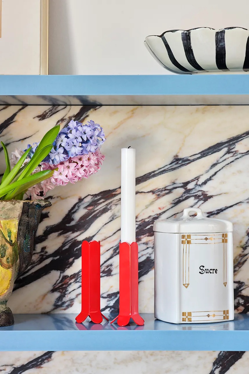 Διακοσμητικό κηροπήγιο HAY Arcs 5,5 x 13 cm χρώμα: κόκκινο φωτογραφία