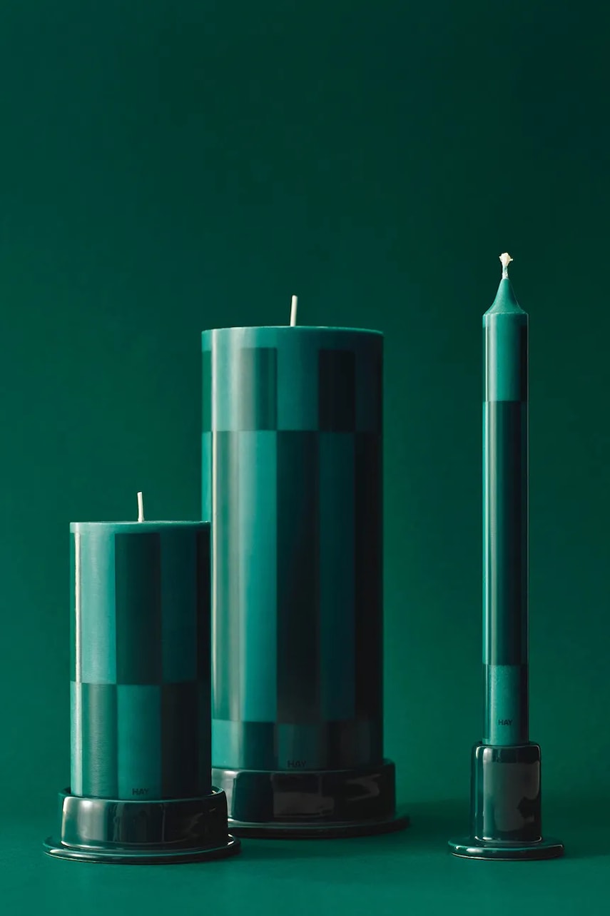 Декоративный подсвечник HAY Tube 5,5 x 5,5 cm цвет зелёный Декоративный подсвечник HAY Tube 5,5 x 5,5 cm цвет зелёный
