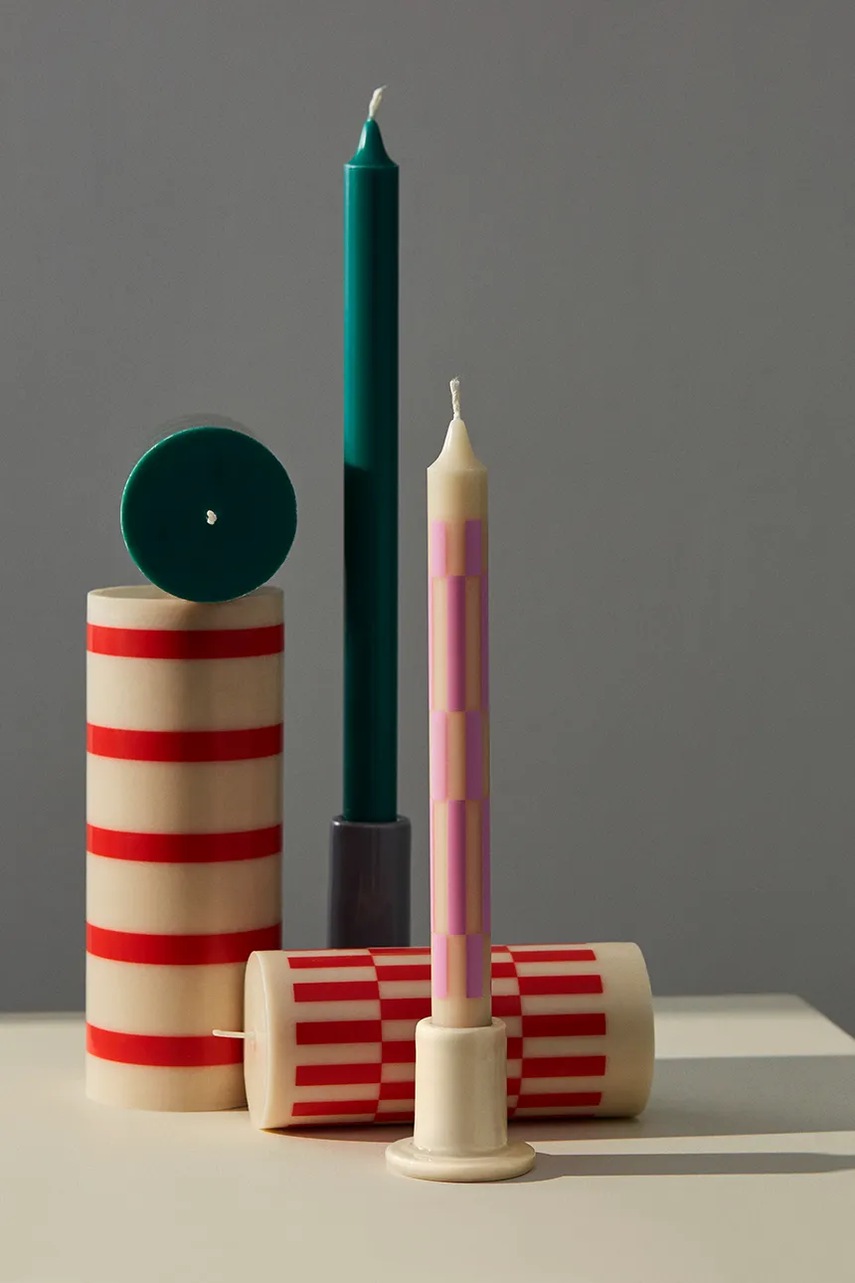 Декоративный подсвечник HAY Tube 5,5 x 5,5 cm цвет бежевый