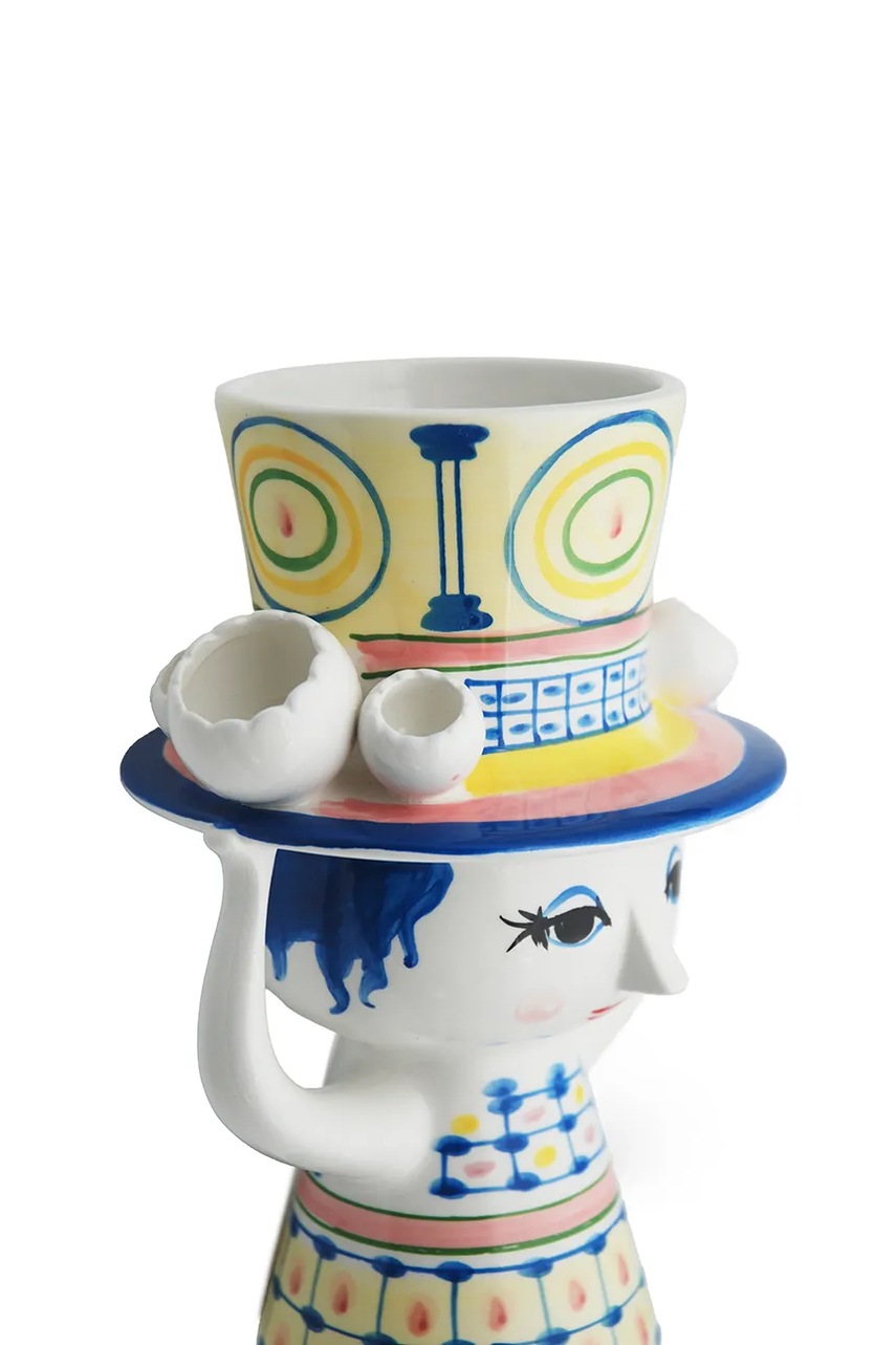 Bjørn Wiinblad dekor váza Lady with hat 20,5 cm termék 2. képe