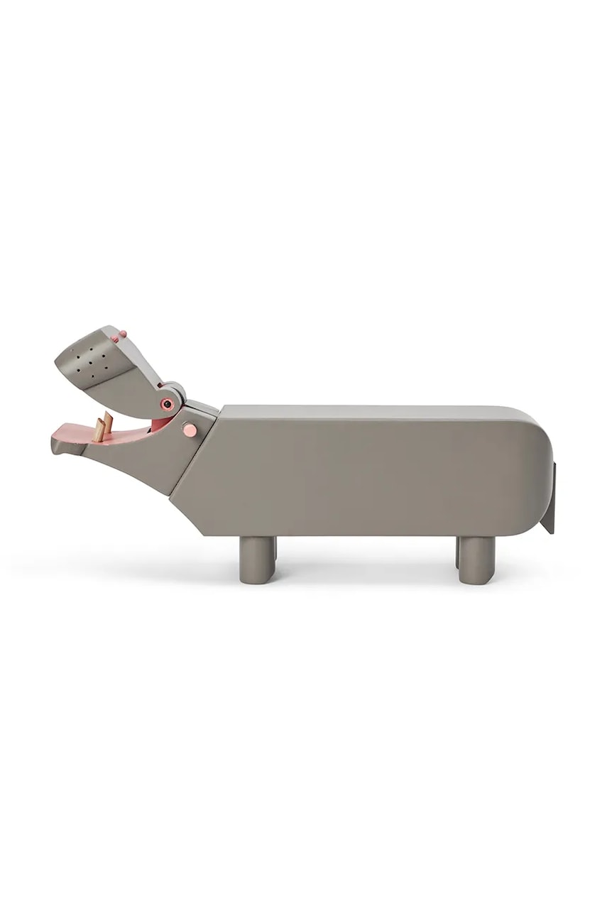 Kay Bojesen figurină decorativă Hippo 9 cm culoarea gri