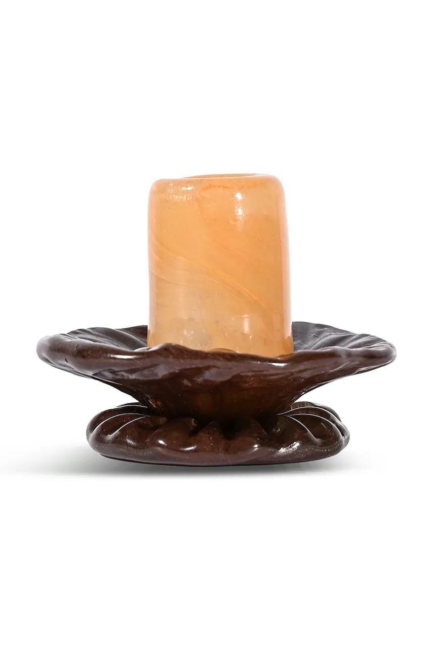 Byon sfeșnic decorativ Lara 9 cm XS culoarea maro Byon sfeșnic decorativ Lara 9 cm XS culoarea maro
