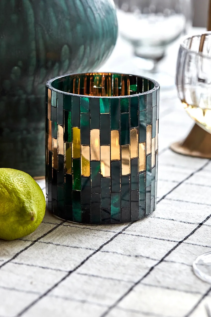 Διακοσμητικό κηροπήγιο House Doctor HDShine 10 cm χρώμα: τιρκουάζ φωτογραφία