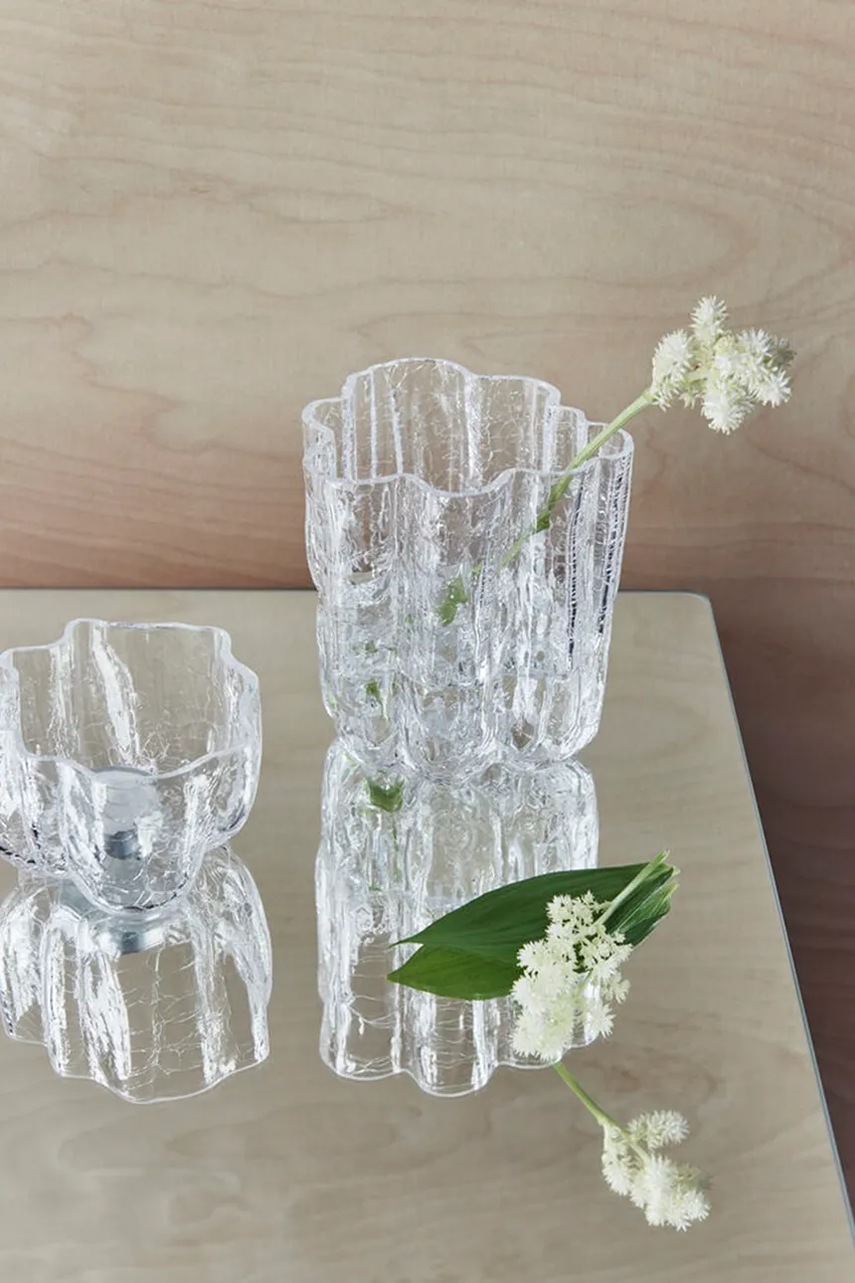 Διακοσμητικό κηροπήγιο Kosta Boda Crackle 5,8 cm χρώμα: διάφανο φωτογραφία