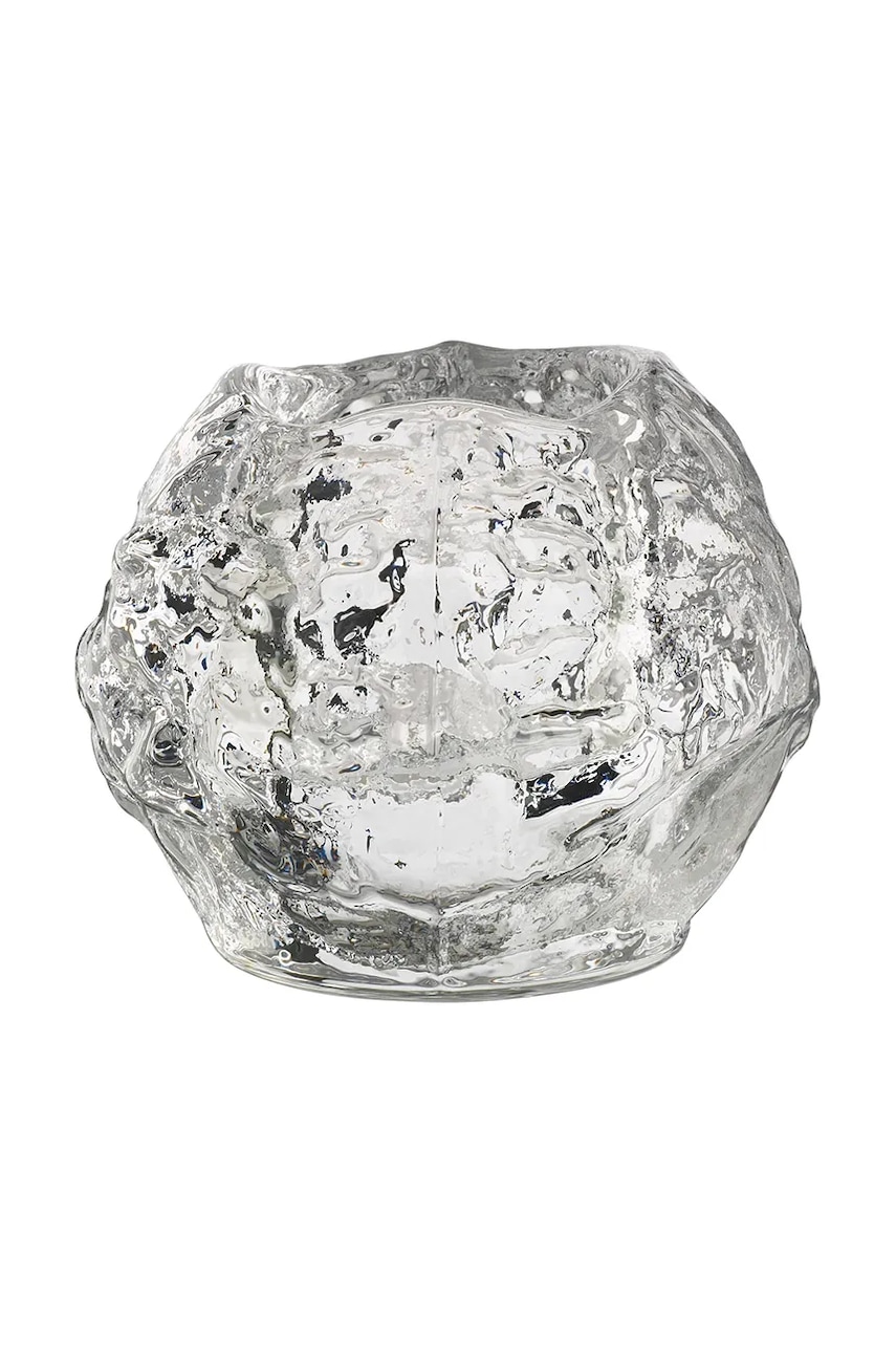 Kosta Boda sfeșnic decorativ Snowball 9 cm culoarea transparent