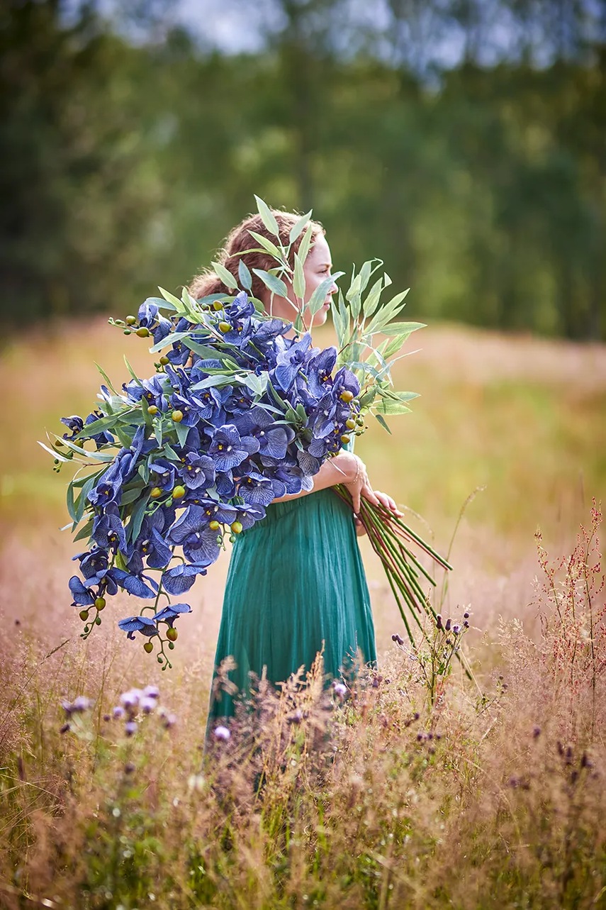 Ψεύτικα λουλούδια Bloomingville Orchid Stem 105 cm φωτογραφία