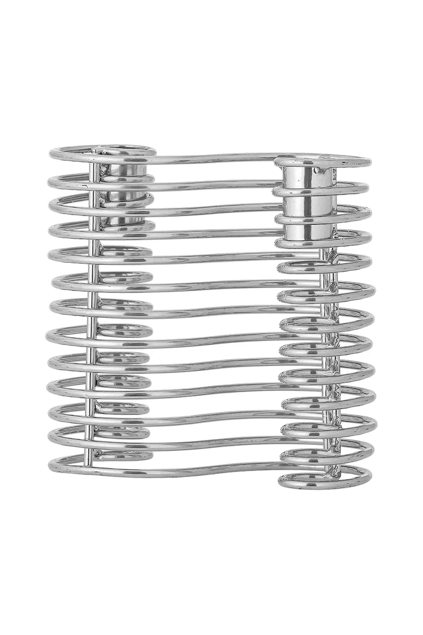 Bloomingville sfeșnic decorativ Wavela 15,5 x 14,5 x 7,5 cm culoarea gri