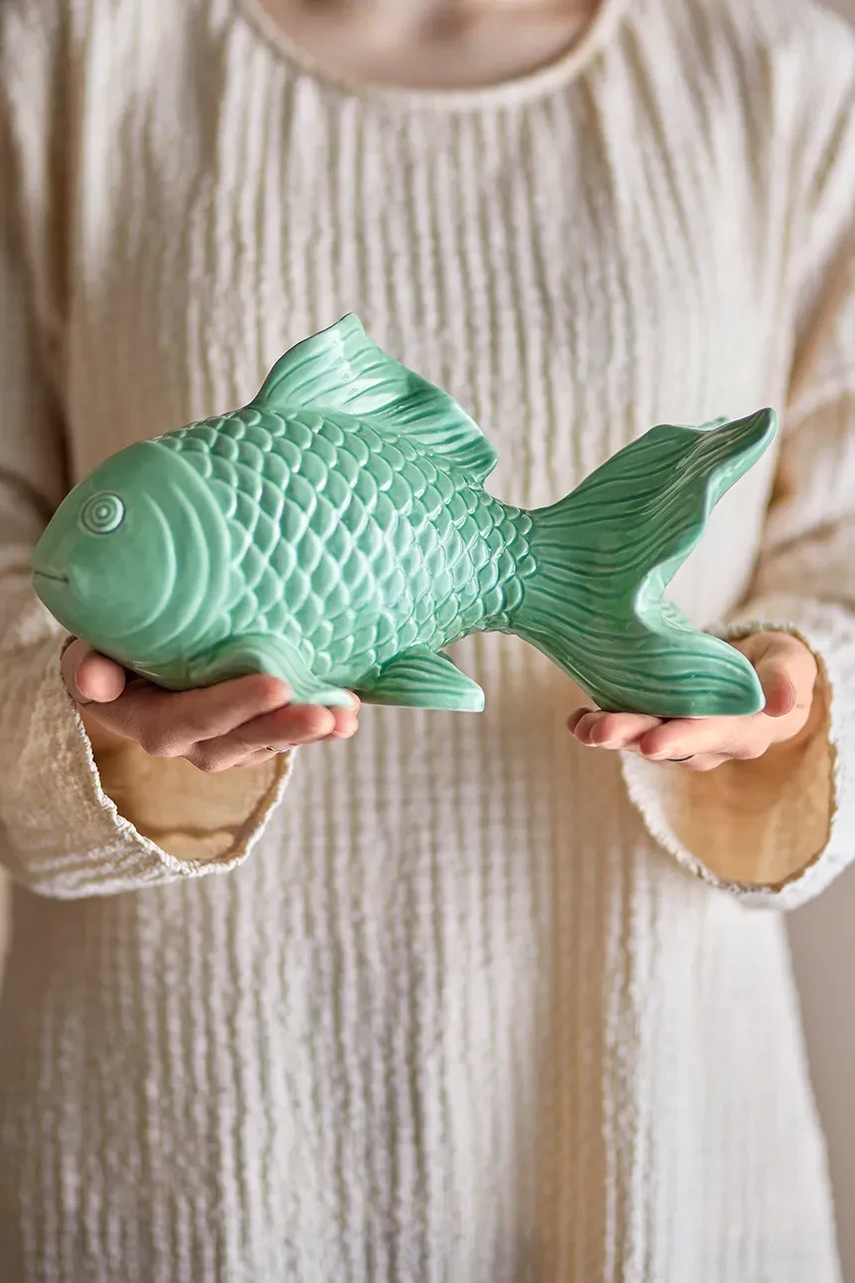 Διακοσμητική φιγούρα Bloomingville Sukey 27 x 14 x 11 cm χρώμα: πράσινο φωτογραφία