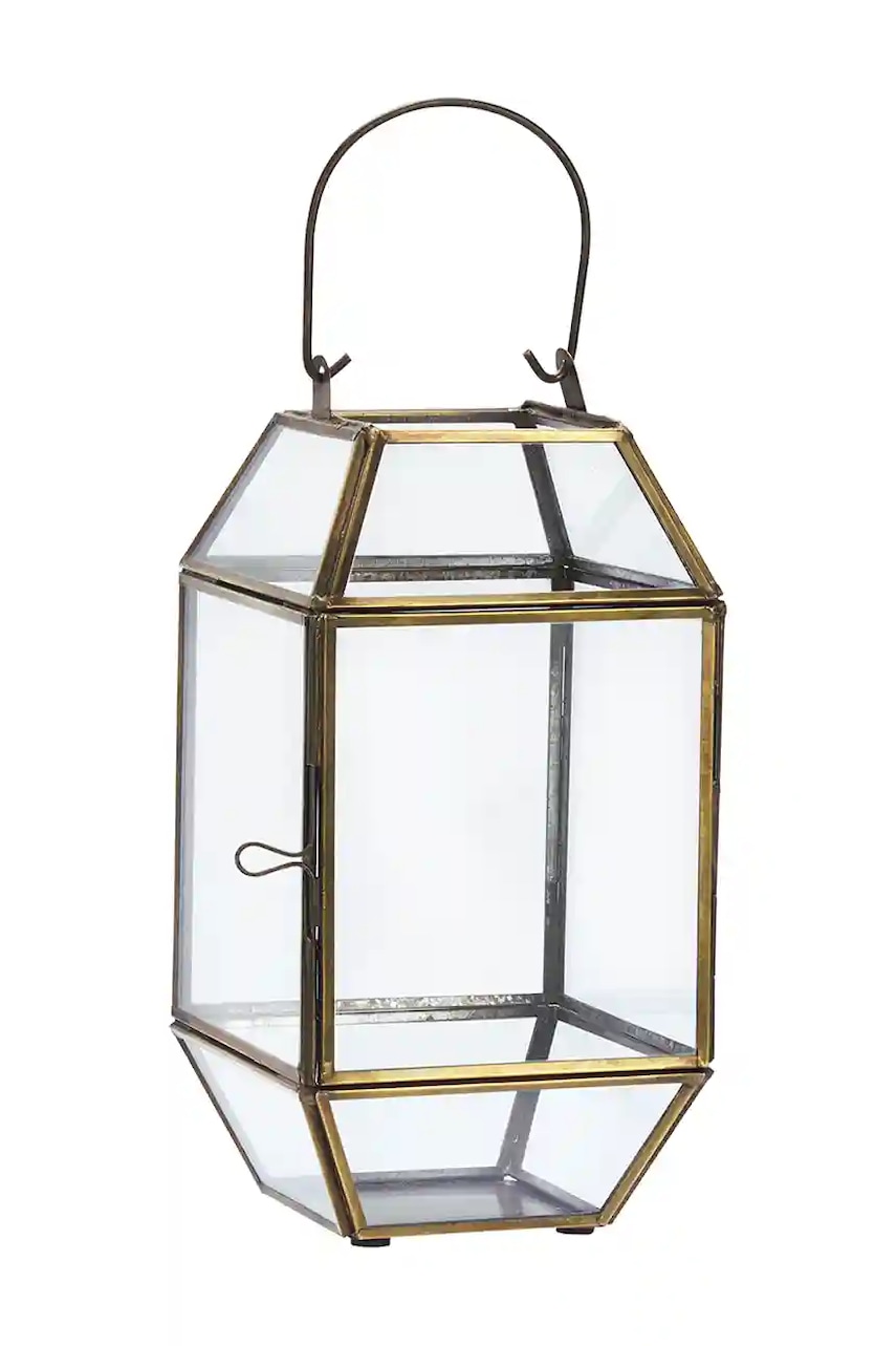 Madam Stoltz felinar 13,5 x 27,5 cm culoarea galben Madam Stoltz felinar 13,5 x 27,5 cm culoarea galben