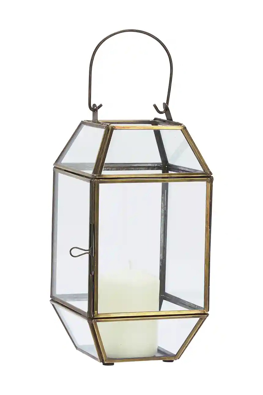 Фонарик Madam Stoltz 13,5 x 27,5 cm цвет жёлтый