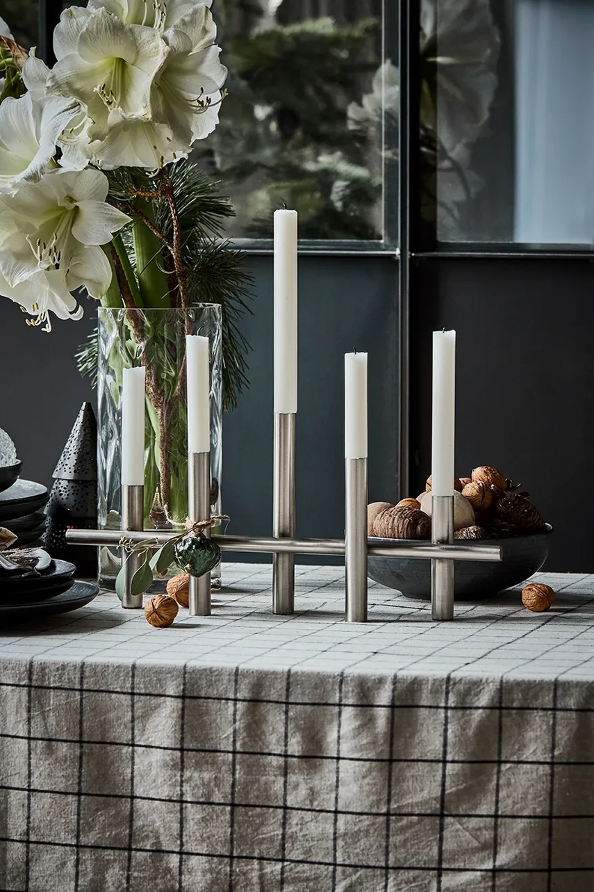 Διακοσμητικό κηροπήγιο House Doctor HDMax 45 x 20 x 6 cm χρώμα: γκρι φωτογραφία