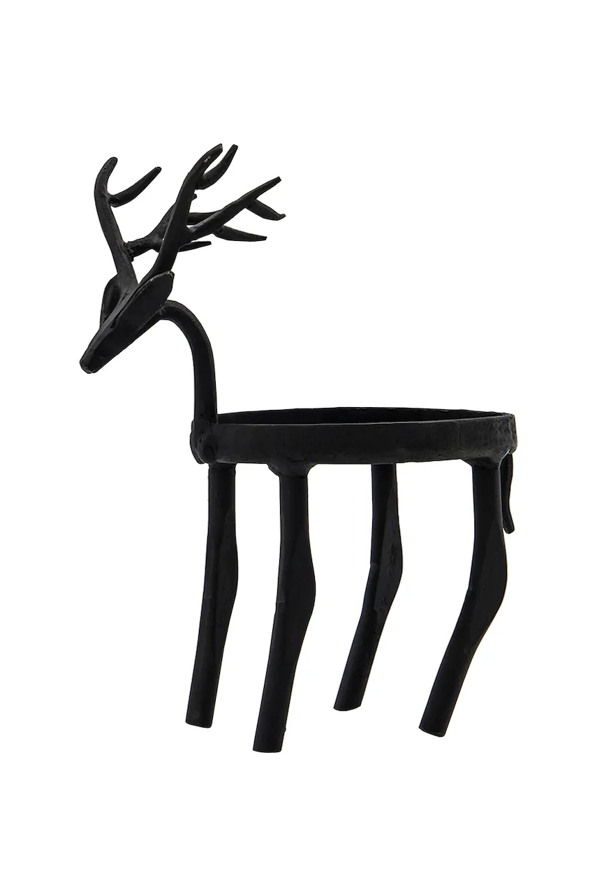 House Doctor sfeșnic decorativ HDDeer 14 x 18 x 8 cm culoarea negru