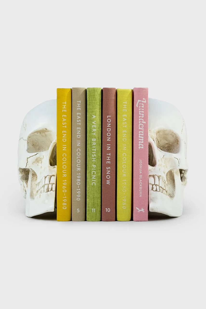 Στήριγμα βιβλίων Luckies of London Skull 12,3 x 15 x 21,5 cm 2-pack χρώμα: άσπρο φωτογραφία