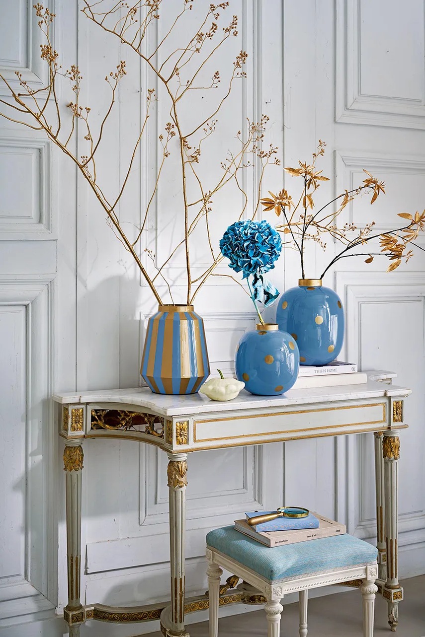 Декоративная ваза Pip Studio Stripes Light Blue 24 x 29 cm