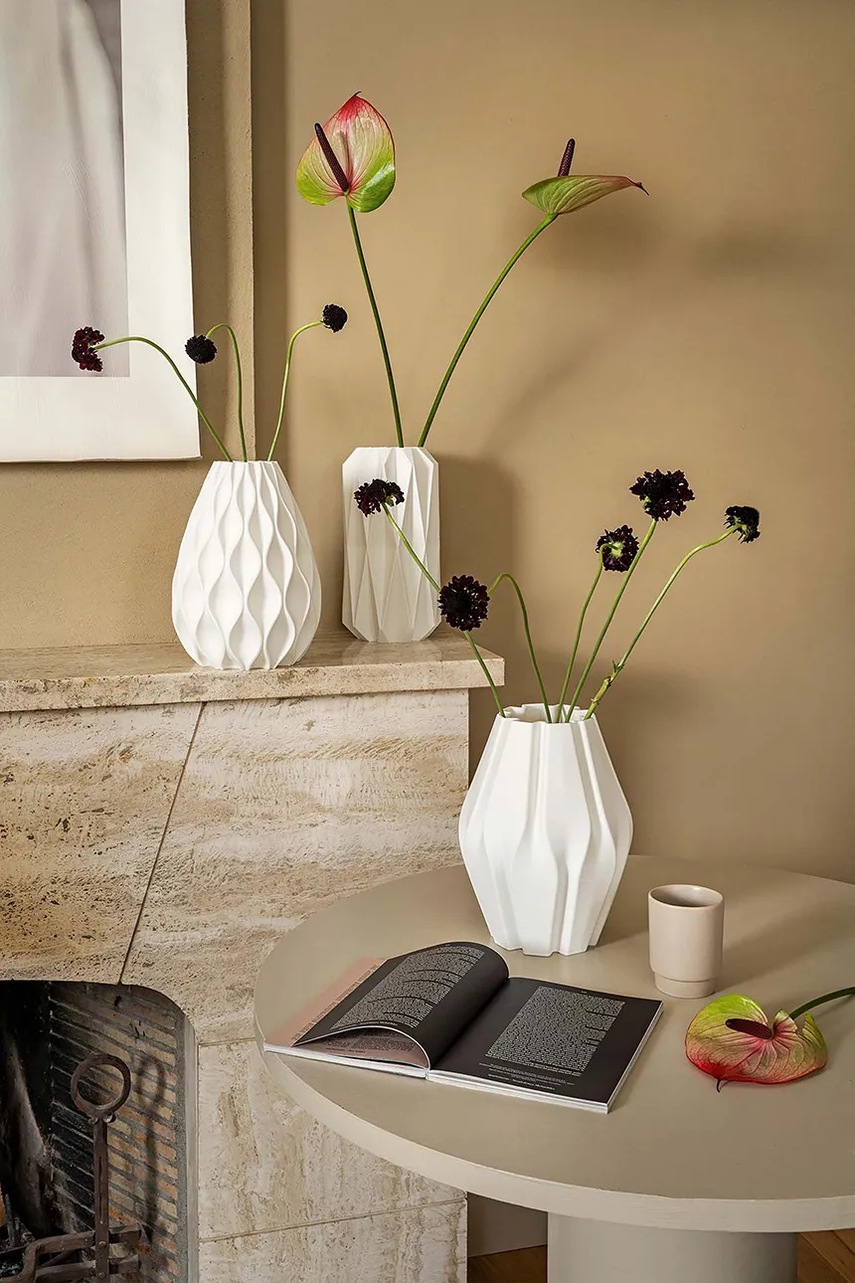 Декоративная ваза vtwonen 3D Print Diamond 15 x 29,5 cm