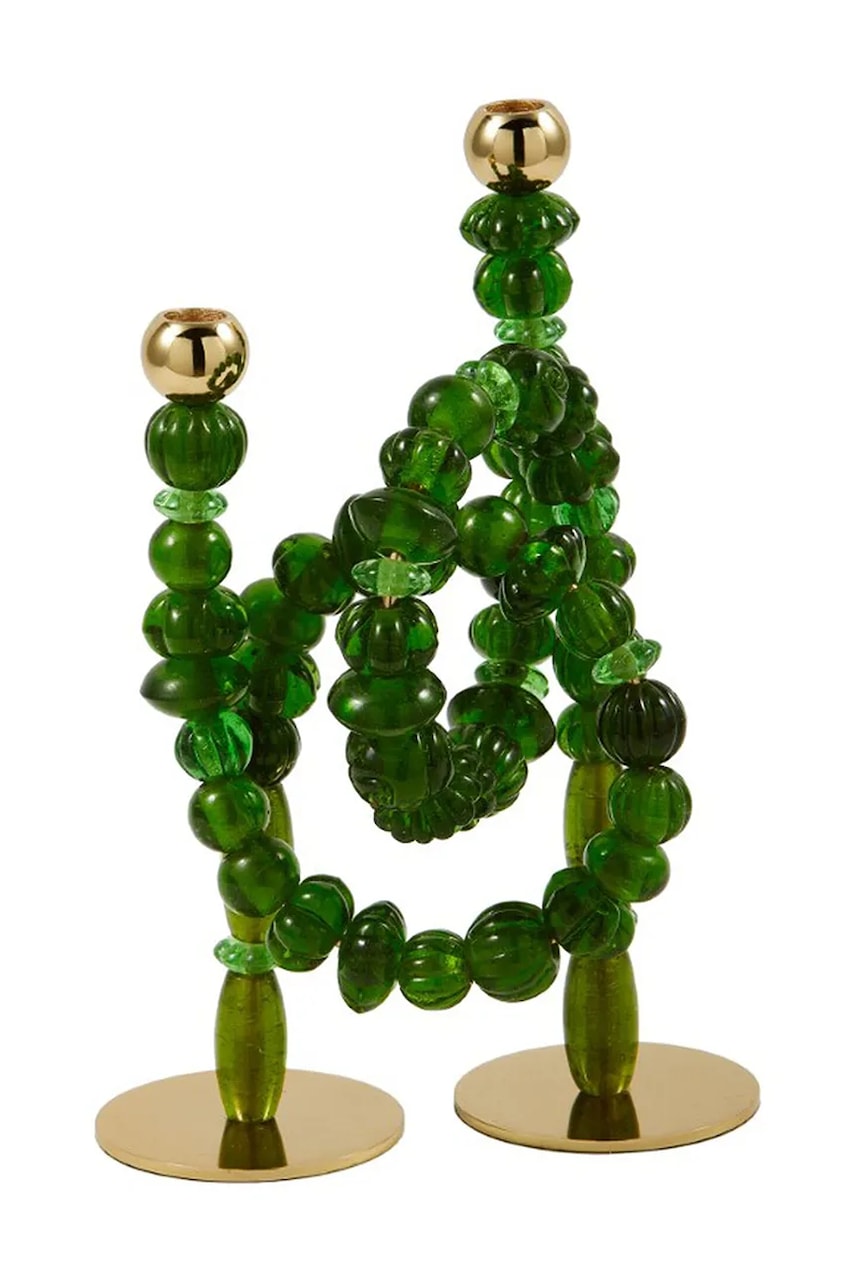 Pols Potten sfesnic decorativ Beads 33 x 38 x 12 cm culoarea verde