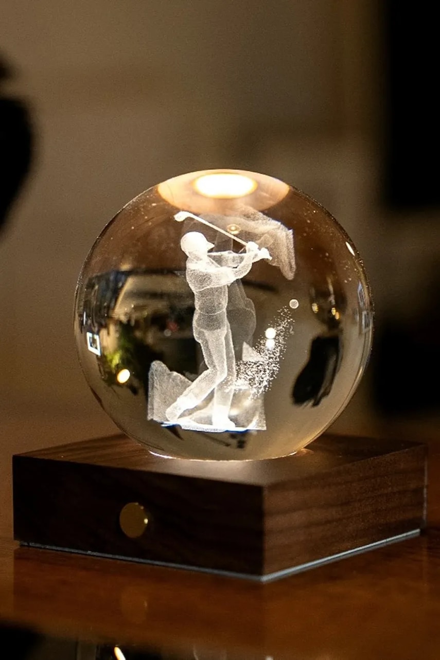 Gingko Design lampă decorativă LED fără fir Amber Crystal Light 9,5 x 8 x 8 cm