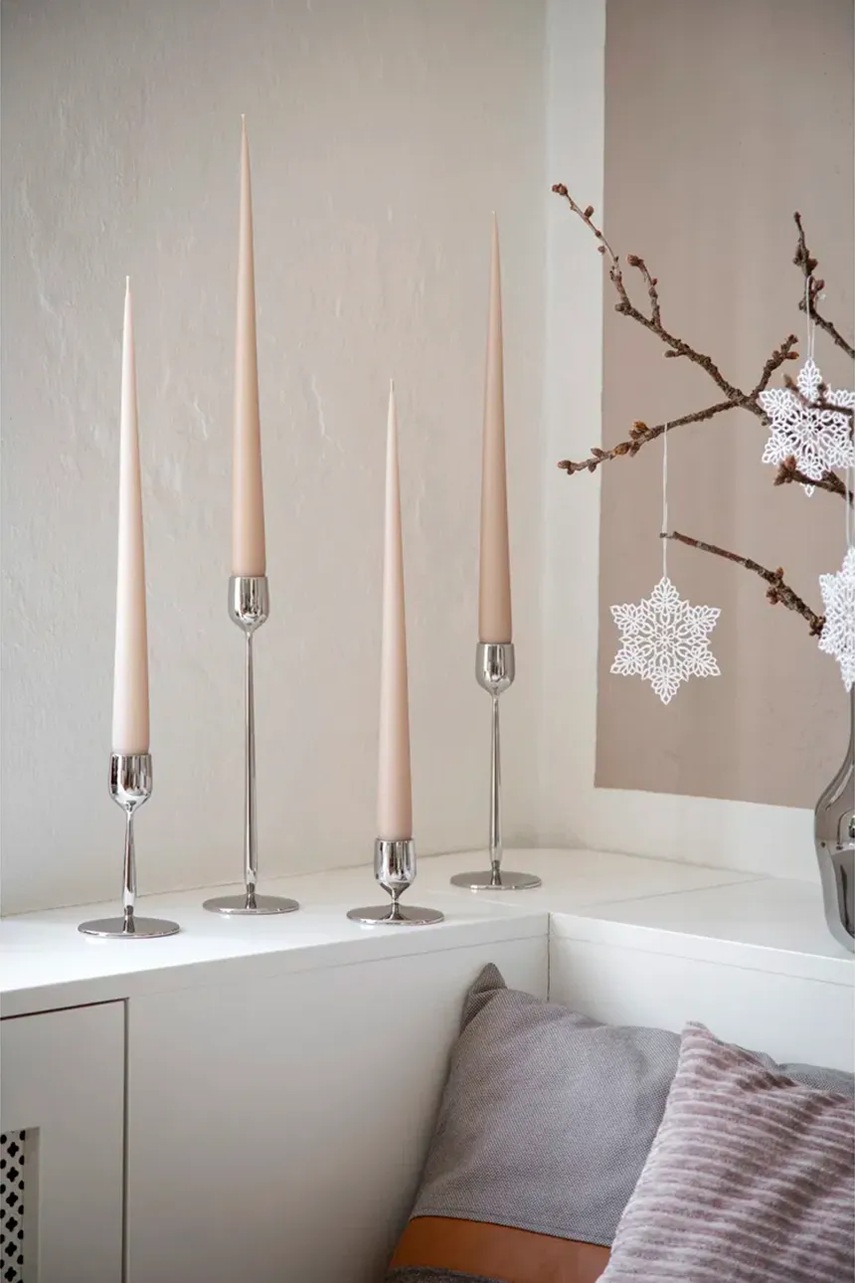 Διακοσμητικό κηροπήγιο Gense Dorothea 7 x 18 cm χρώμα: γκρι φωτογραφία