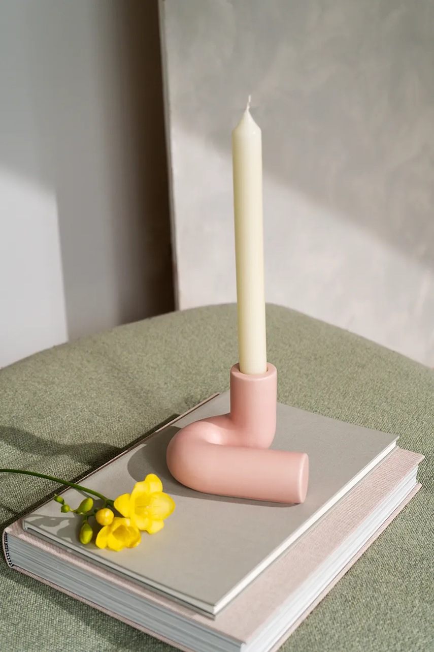 Διακοσμητικό κηροπήγιο Octaevo Templo 11 x 8,5 cm χρώμα: ροζ φωτογραφία