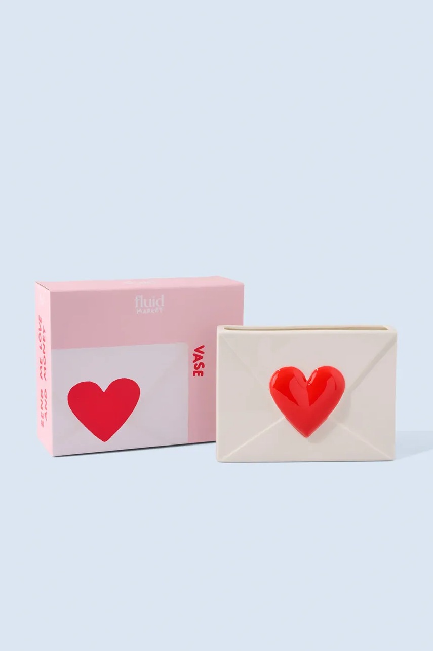 Fluid Market διακοσμητική βάζο Heart 16,5 cm φωτογραφία