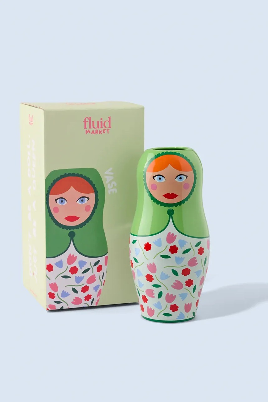 Διακοσμητικό βάζο Fluid Market doll flower 25 cm φωτογραφία