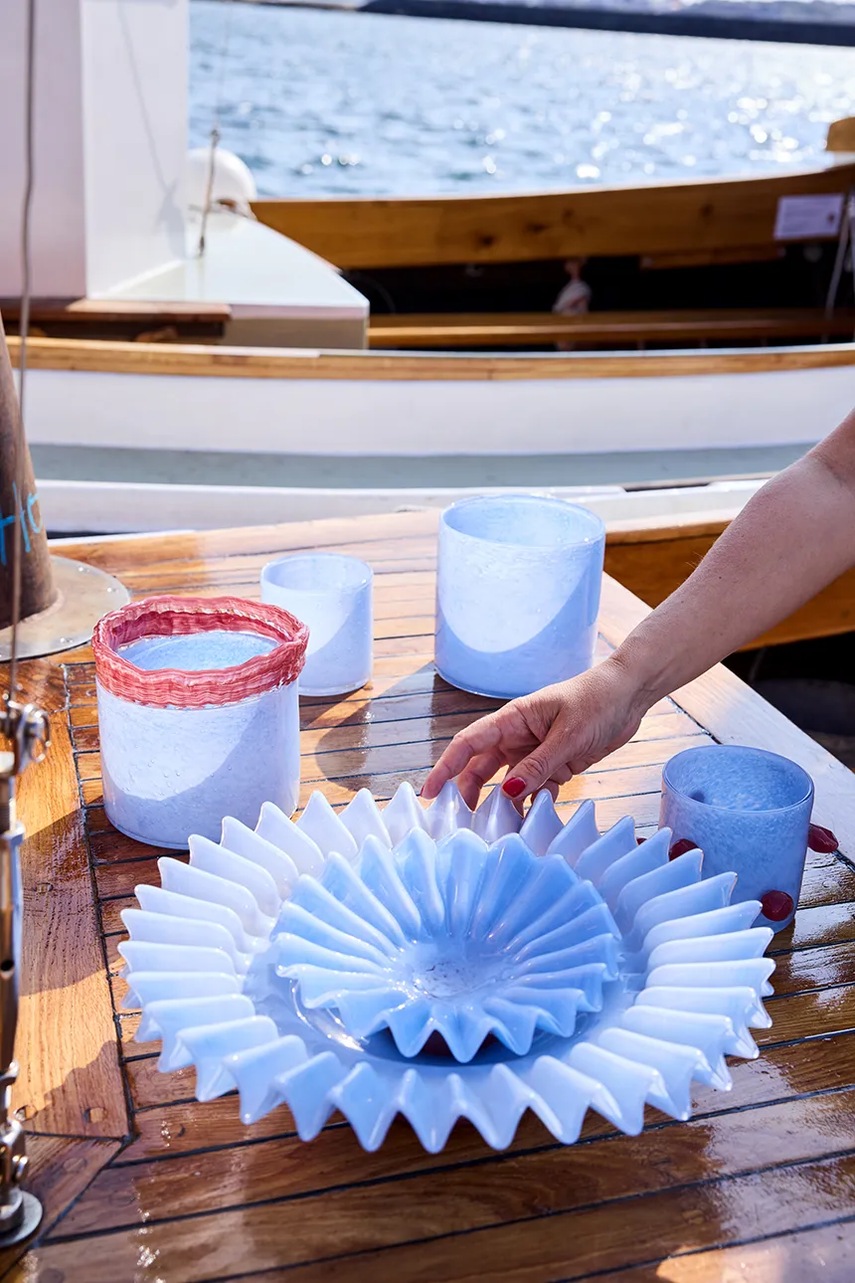 Byon κηροπήγιο διακοσμητικό από χρωματισμένο γυαλί 10 x 10 cm φωτογραφία