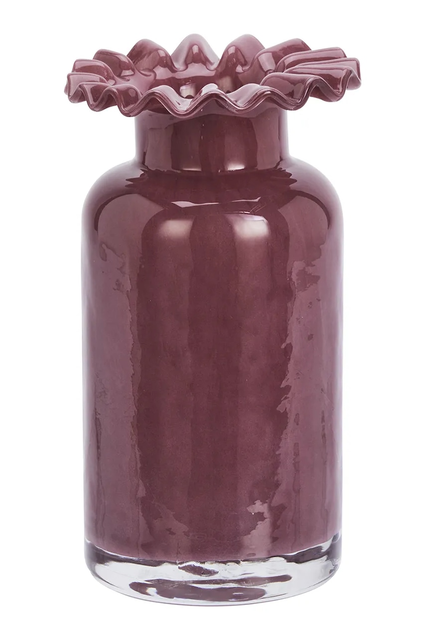 Madam Stoltz váza dekorativní z barevného skla 12 x 19 cm