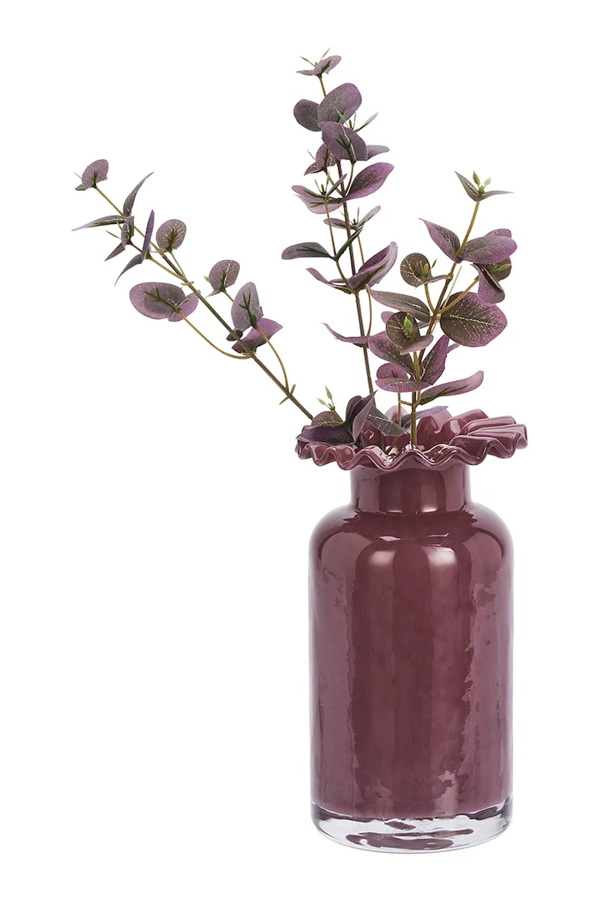 Madam Stoltz váza dekorativní z barevného skla 12 x 19 cm