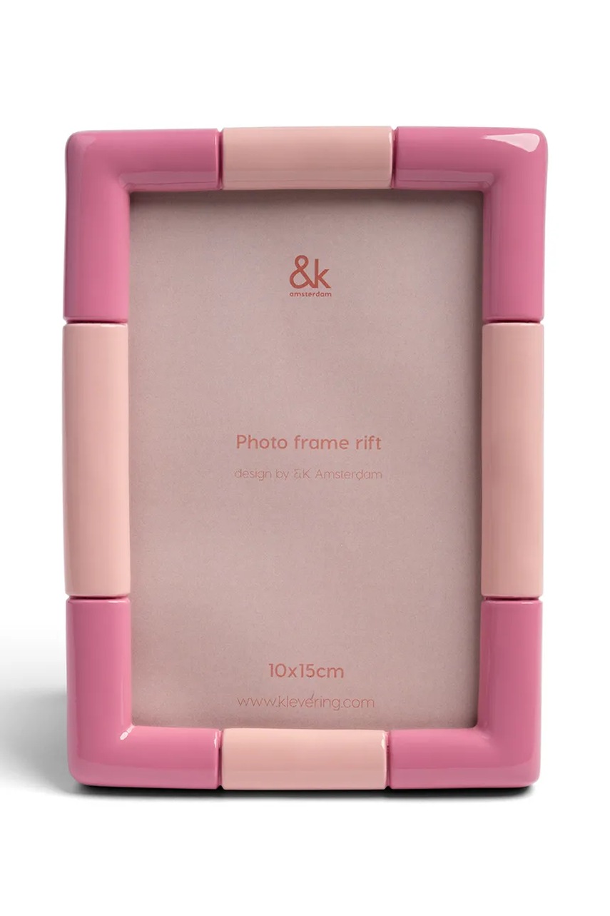 &k Amsterdam φανάρι επιδαπέδιο από πλαστικό 18 x 13 cm 1661.08 ροζ ONE SIZE