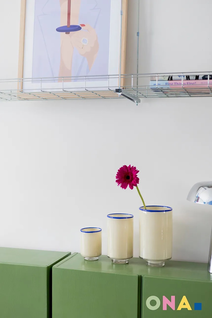 ONA βιβλιοστάτης διακοσμητικός από χρωματισμένο γυαλί 15 x 26 cm φωτογραφία