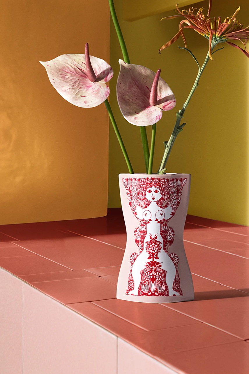 Bjørn Wiinblad βάζο διακοσμητικό από κεραμικό 16,5 cm φωτογραφία