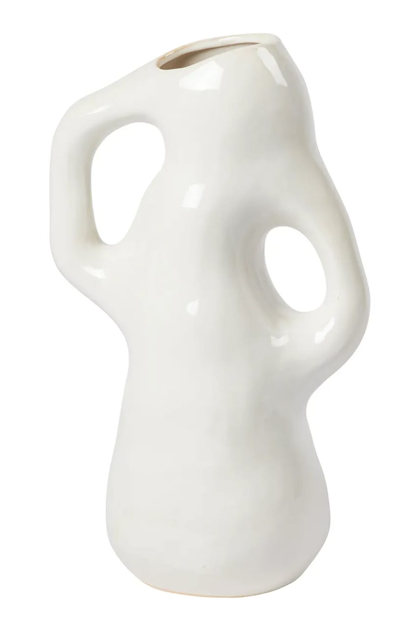 Broste Copenhagen wazon dekoracyjny z kamionki 21 x 14,5 x 35 cm