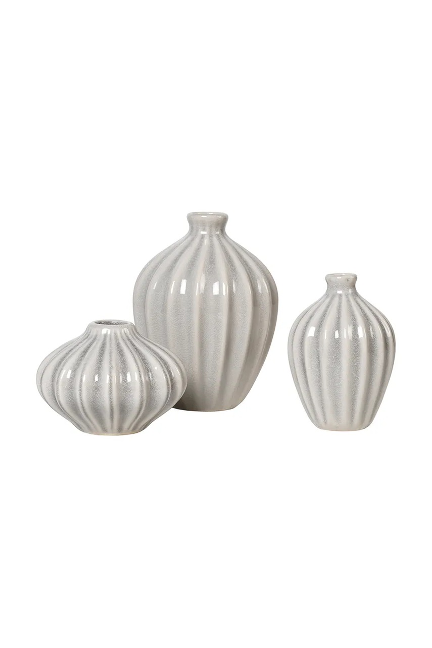 Broste Copenhagen  sada váz dekoratívna z glazovanej keramiky 12 x 15 cm