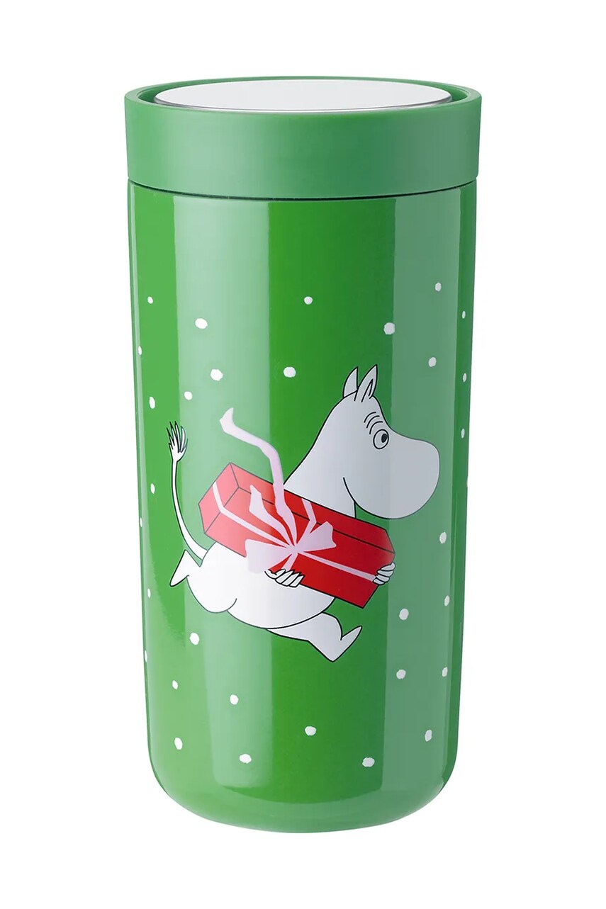 Stelton cana termica To Go Click x Muminki 0,4 L culoarea verde Stelton cana termica To Go Click x Muminki 0,4 L culoarea verde