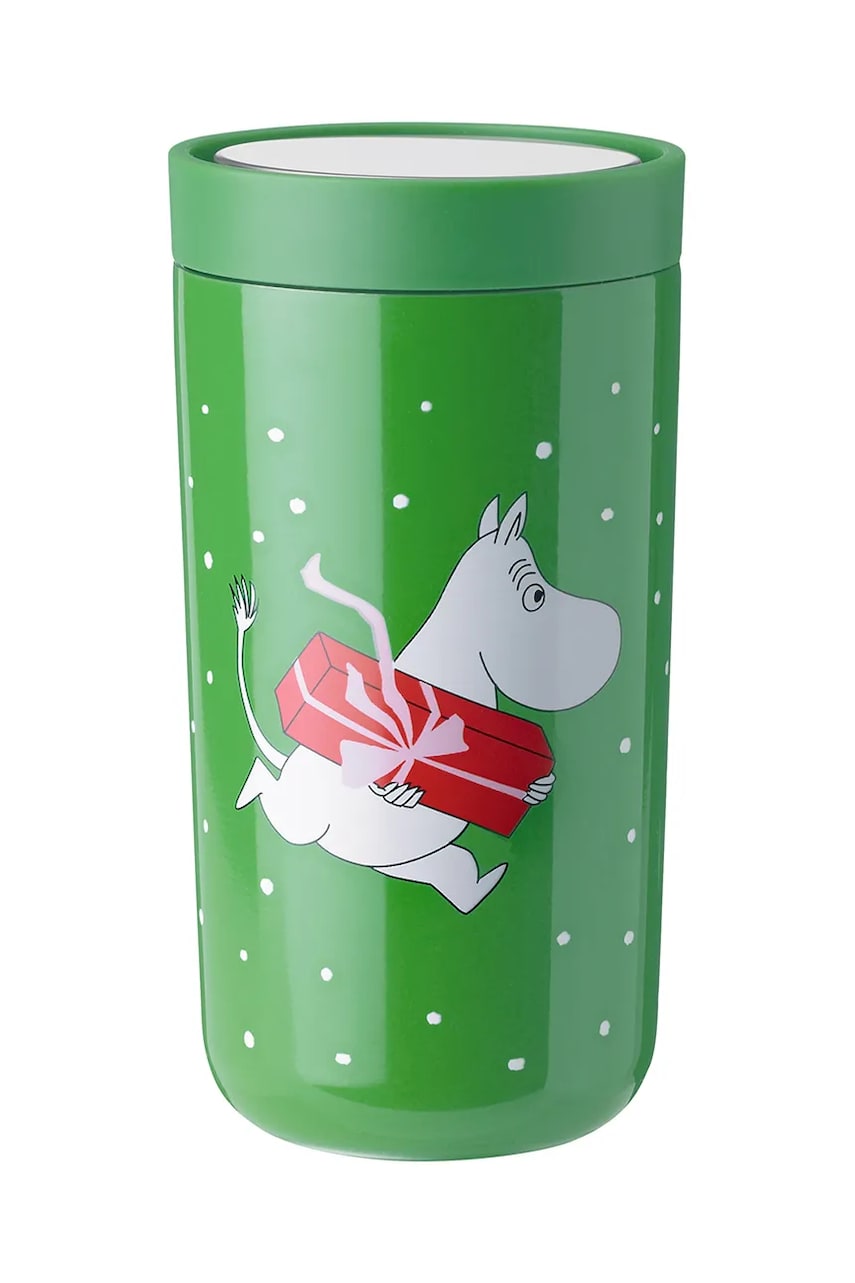 Stelton cana termica To Go Click x Muminki 0,2 L culoarea verde Stelton cana termica To Go Click x Muminki 0,2 L culoarea verde