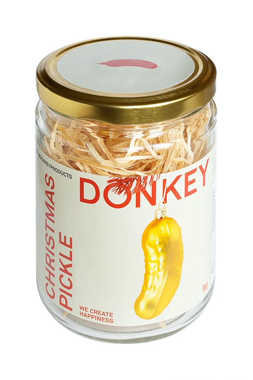 Donkey globuri de pom Christmas Pickle culoarea galben Donkey globuri de pom Christmas Pickle culoarea galben