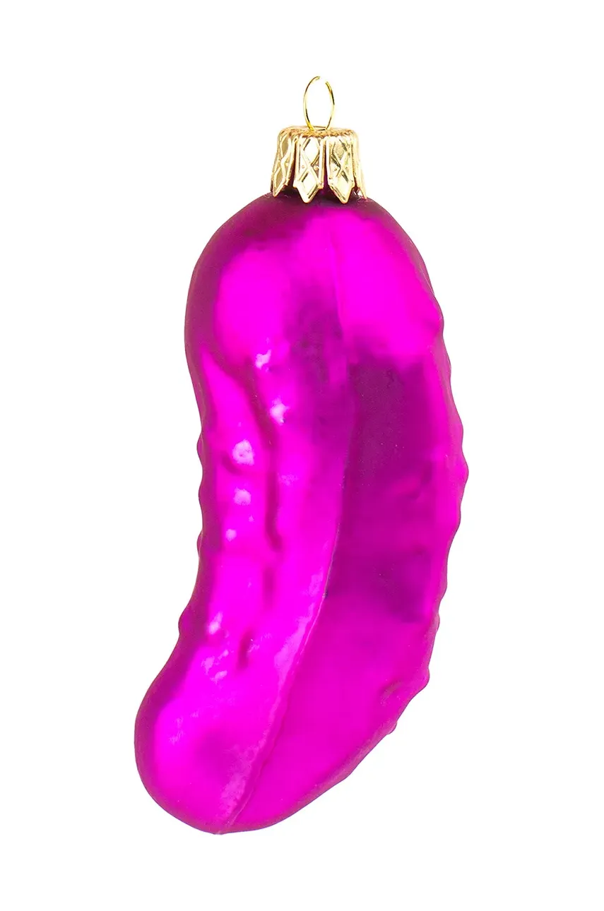 Куля на ялинку Donkey Christmas Pickle колір рожевий