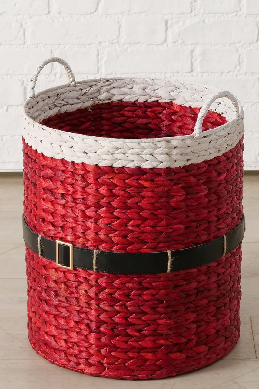 Καλάθι αποθήκευσης Boltze Santa 52 x 41 cm χρώμα: κόκκινο φωτογραφία