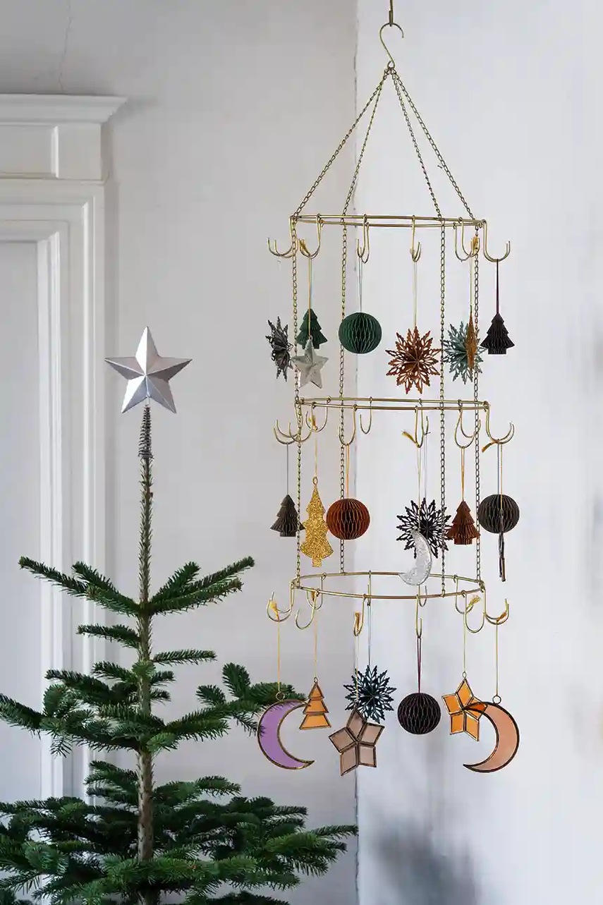 Новогодняя декорация Madam Stoltz 17 x 24 cm цвет серый