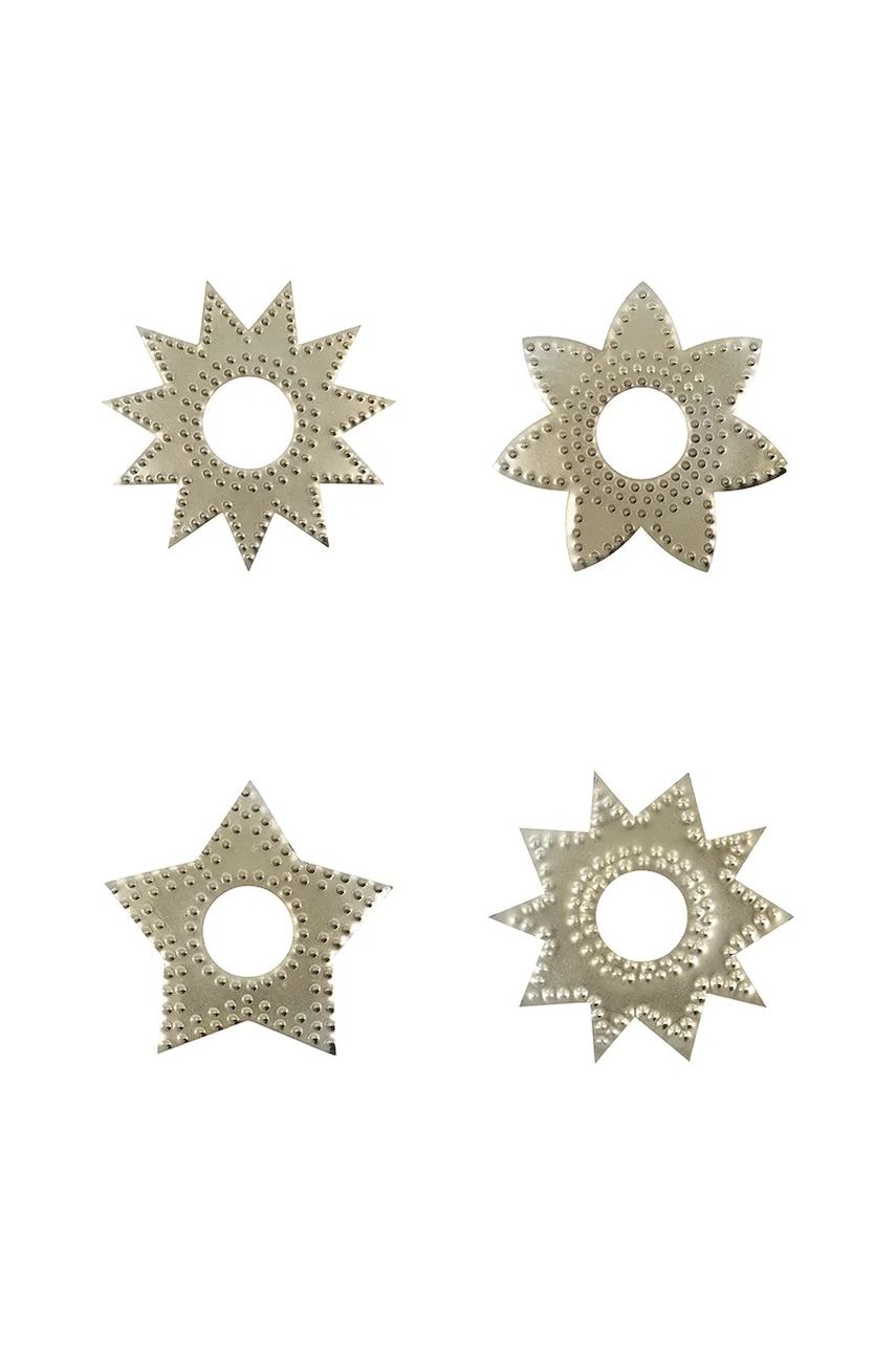 House Doctor capac de sfeșnic HDRing 7,5 cm 4-pack culoarea gri
