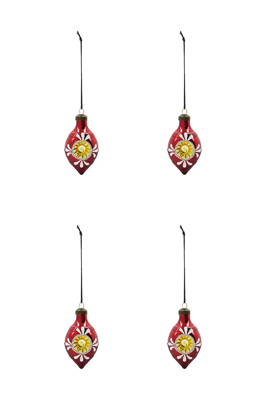 House Doctor set de globuri de crăciun HDNostal 9,3 x 4,9 cm 4-pack