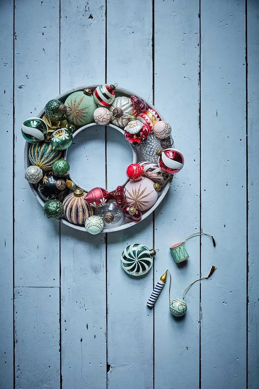 Σετ χριστουγεννιάτικες μπάλες House Doctor HDNostal 9,3 x 4,9 cm 4-pack φωτογραφία