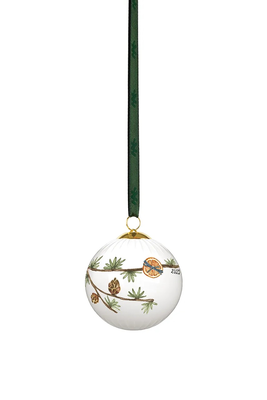 Levně Vánoční baňka Kähler Hammershoi Christmas Bauble 2025 6 cm bílá barva